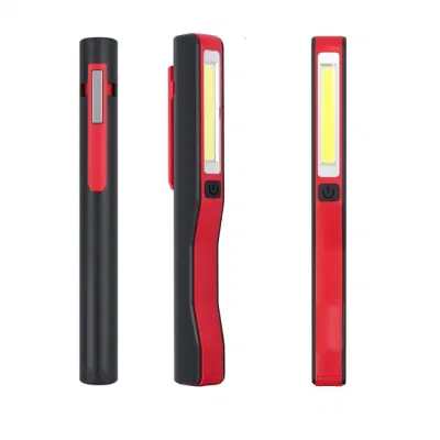 Mini projecteur d'inspection portable de qualité en gros, Clip magnétique de poche, lampe de travail COB LED, lampe-stylo rechargeable, lampe de travail à LED chaude