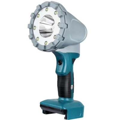 Lampe de travail à poignée 18 V avec banque d'alimentation pour réparation de voiture, éclairage LED d'urgence pour inspection, lampe de travail LED COB étanche rechargeable de 1600 lumens