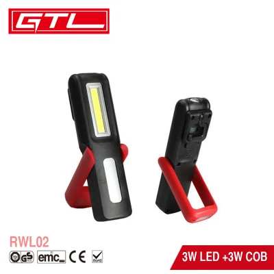 Lampe d'inspection portative USB multifonction Rechargeable COB LED lampe torche de travail avec support magnétique et crochet